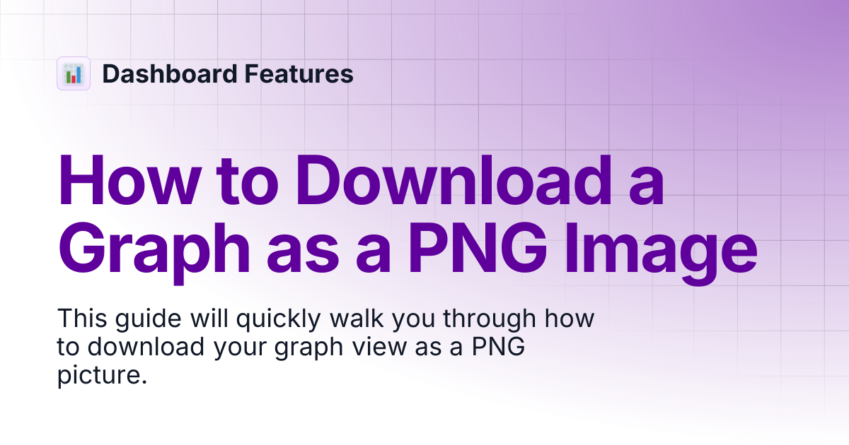 How to Download a Graph as a PNG Image | Dashboard Features